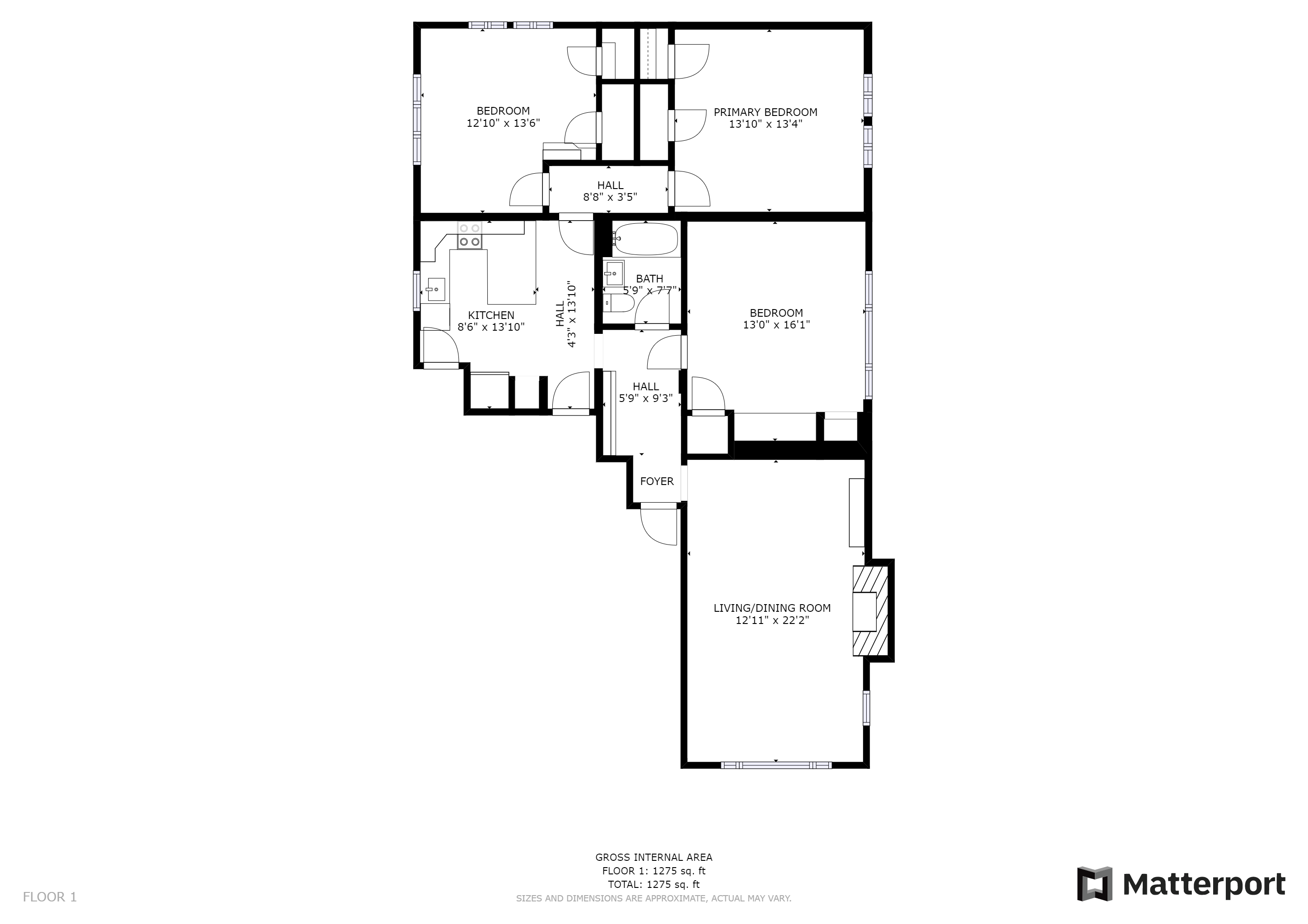 1108 Madison Street, Apt. 1W, Syracuse, NY 13210 - Floorplan