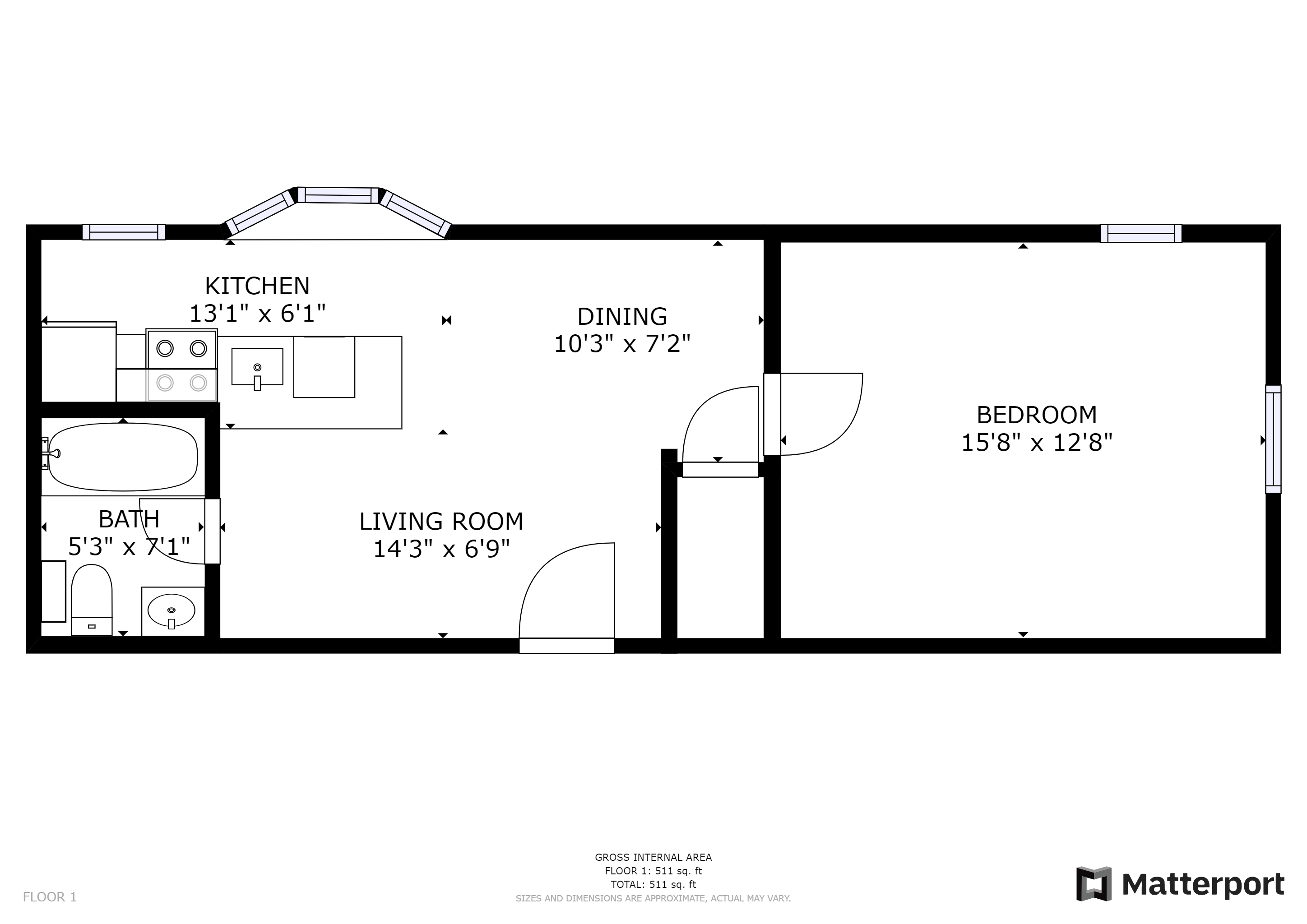 1108 Madison Street, Apt. 2W, Syracuse, NY 13210 - Floorplan