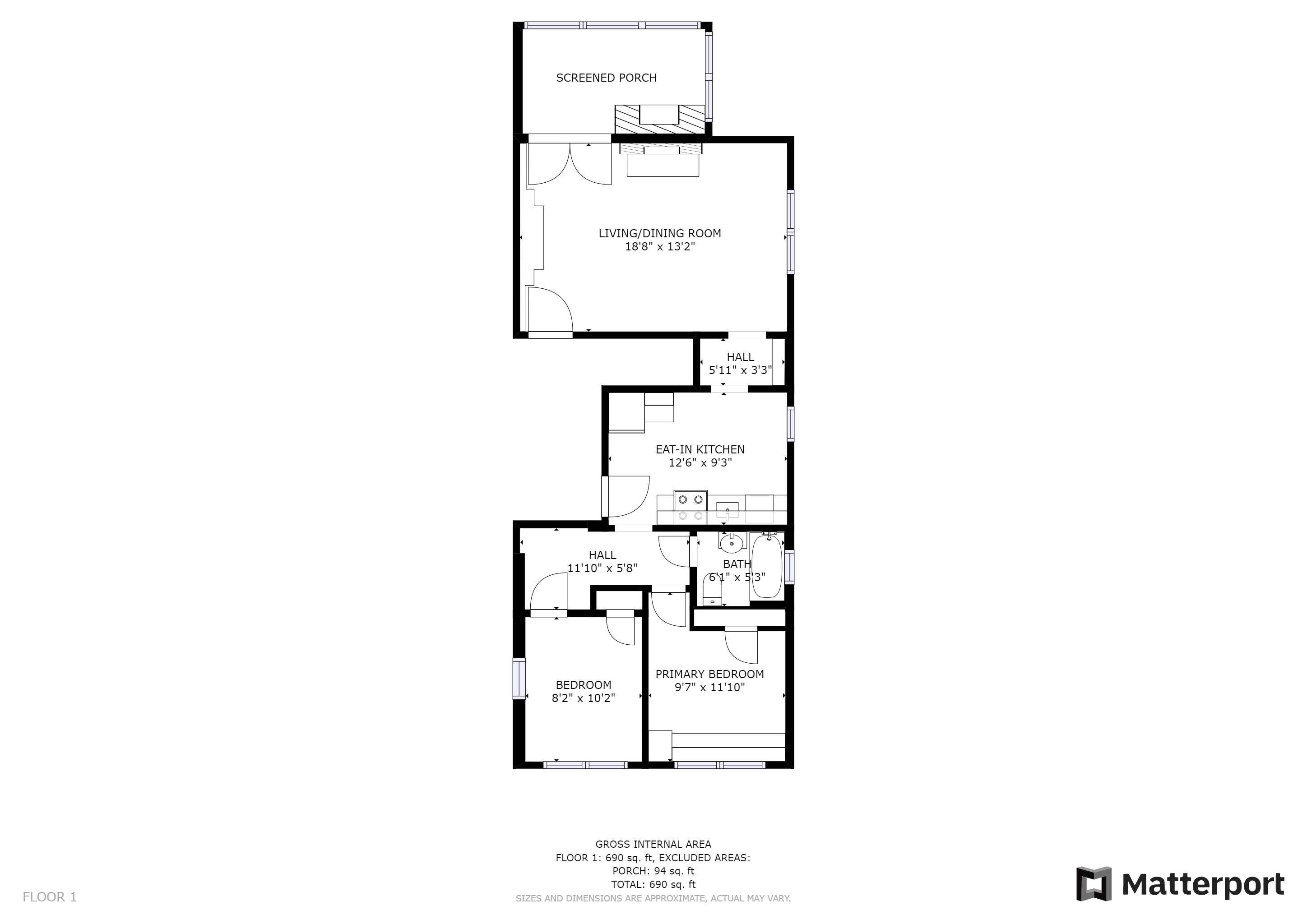 1207 Madison Street, Apt. 2W, Syracuse, NY 13210 - Floorplan